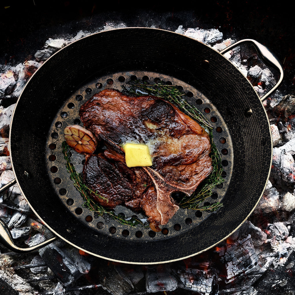 BBQ Grill Pan + Meat Cleaver Bundle