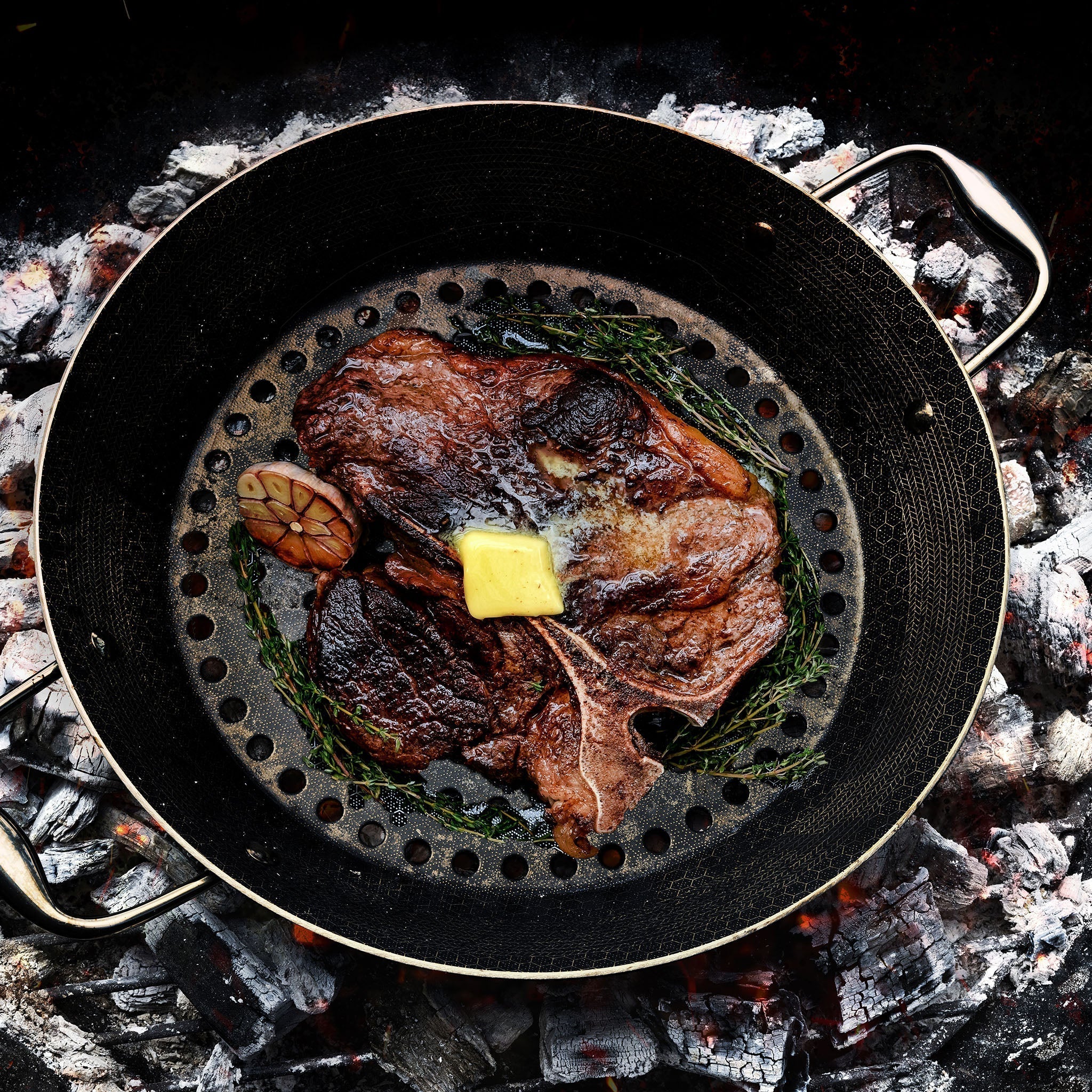 BBQ Grill Pan + Meat Cleaver Bundle