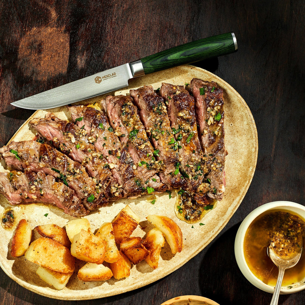 Damascus Steel Steak Knife Set, 4-pc