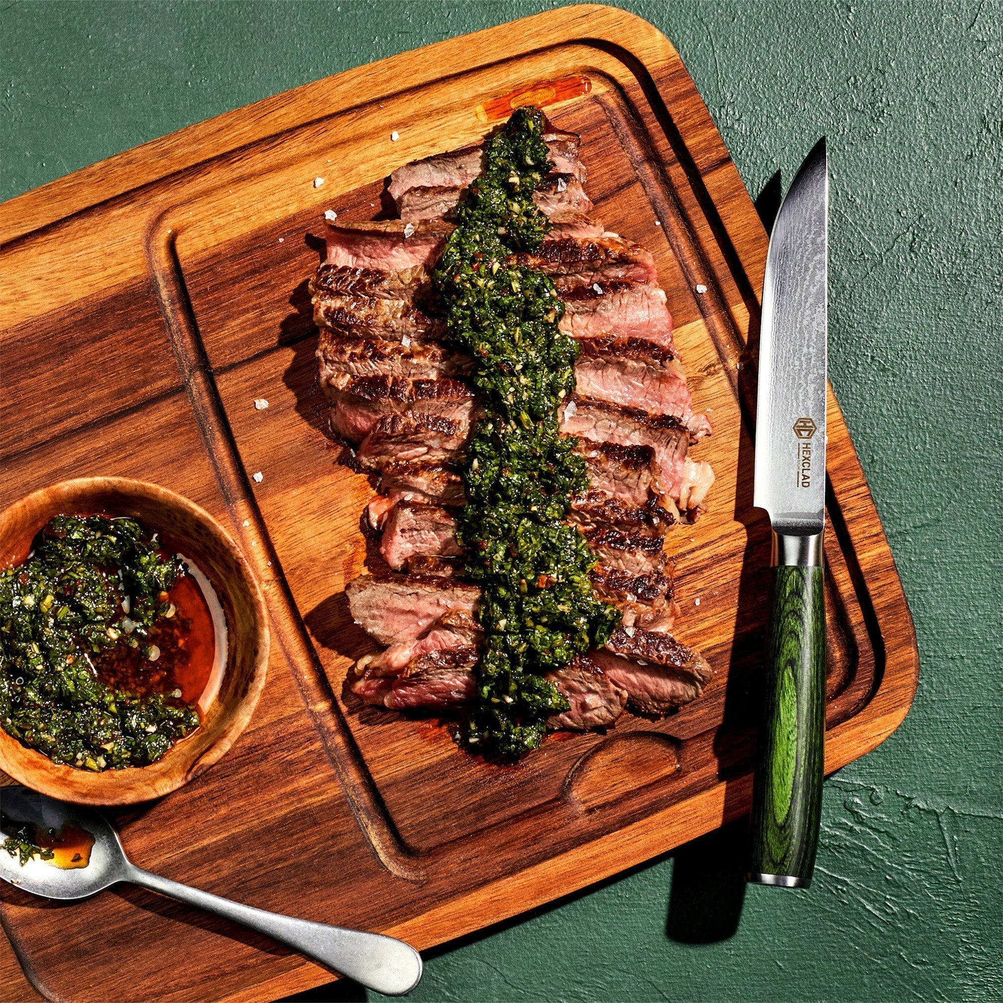 Damascus Steel Steak Knife Set, 4-pc