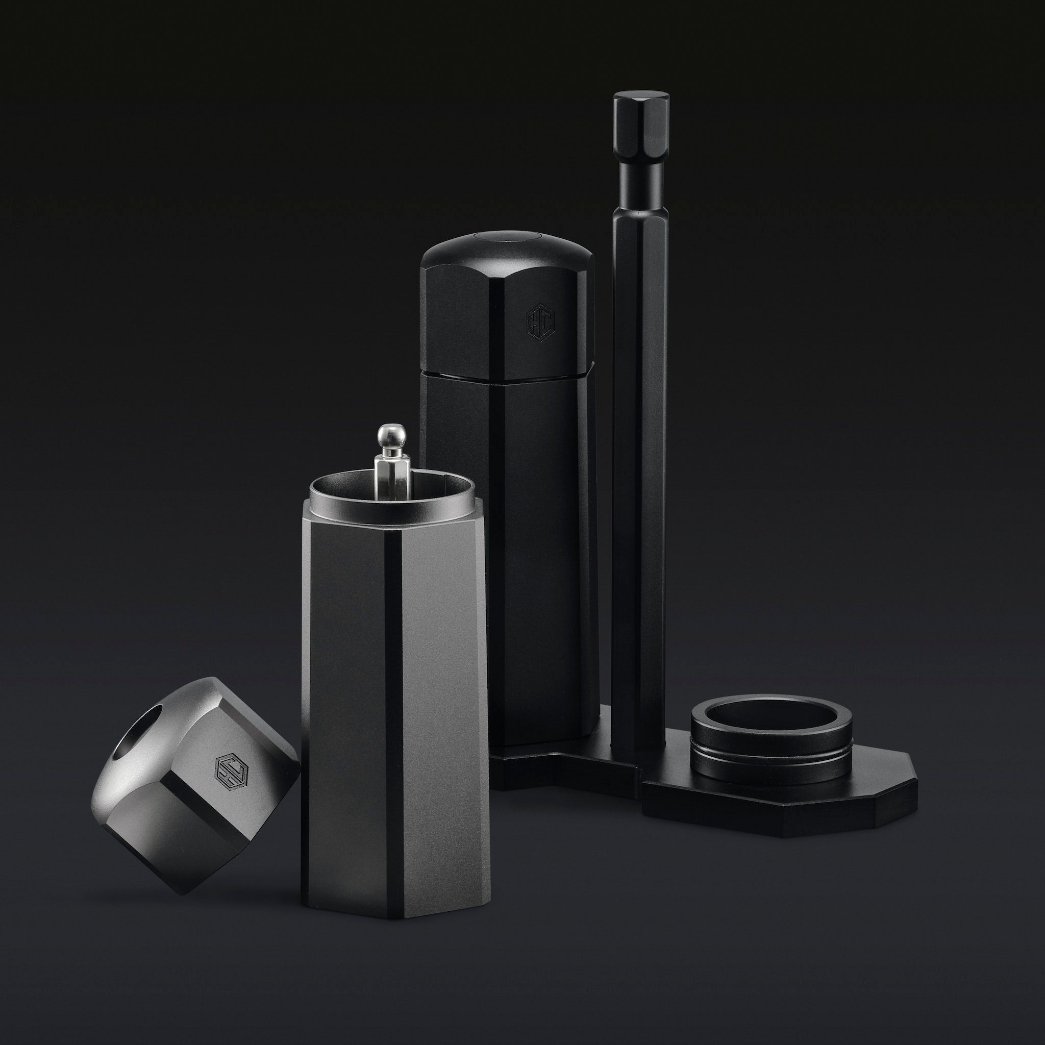 HexMill Tabletop Salt and Pepper Grinders