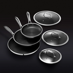 Hybrid Fry Pan Set With Lids, 6-pc