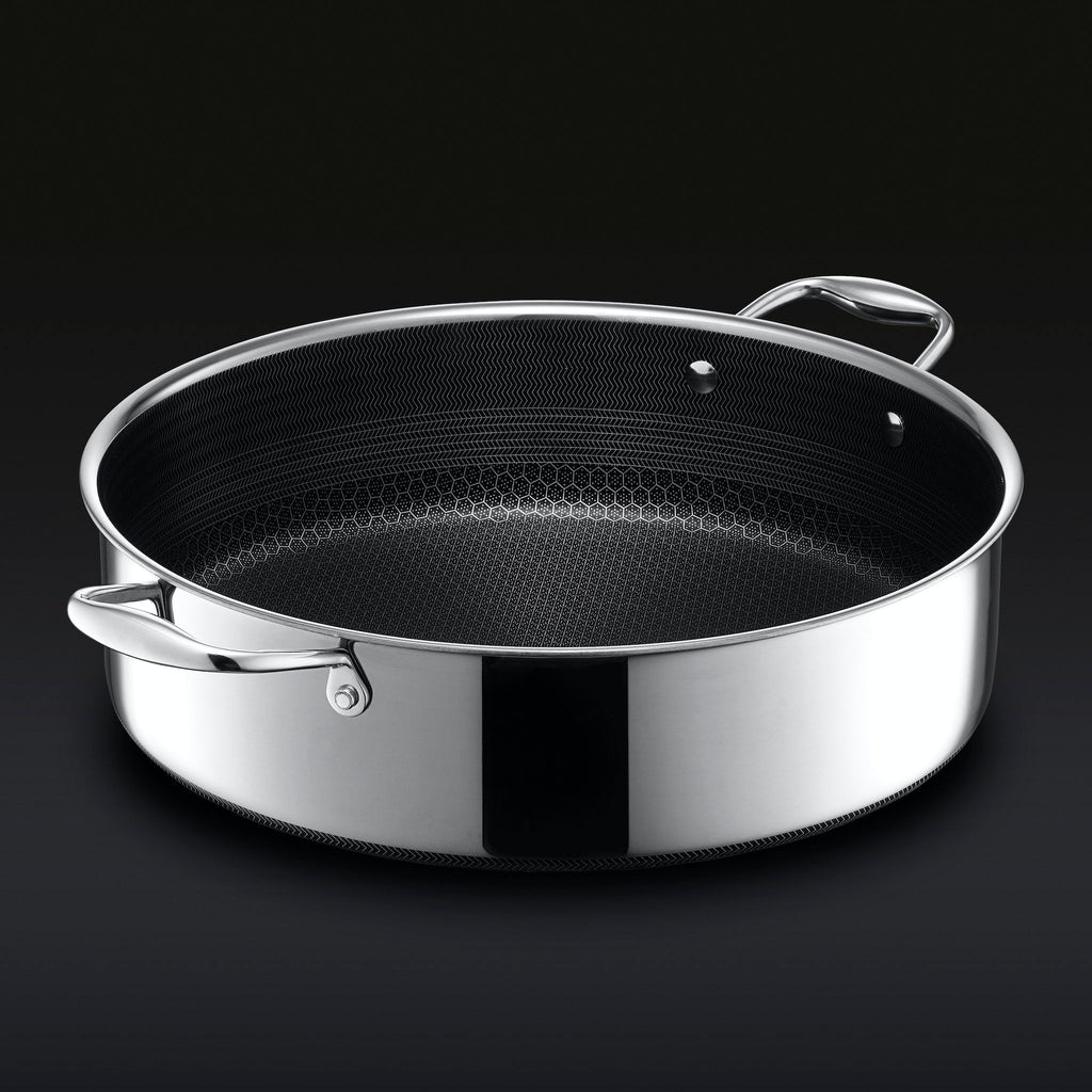 Hybrid Deep Sauté Pan/Chicken Fryer with Lid, 7-Qt